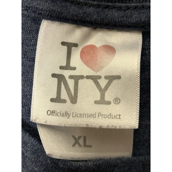 I Love New York T Shirt XL Blue Gray Officially Licensed Adult Extra Large Heart - Picture 4 of 4